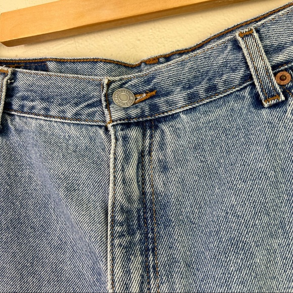 Levi’s Light Wash Vintage Denim Dad Shorts Size 14 100% Cotton High Rise Fit - Picture 4 of 16